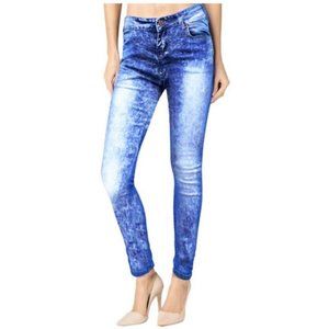 Blue Asphalt Brand Acid Washed Skinny Jeans
